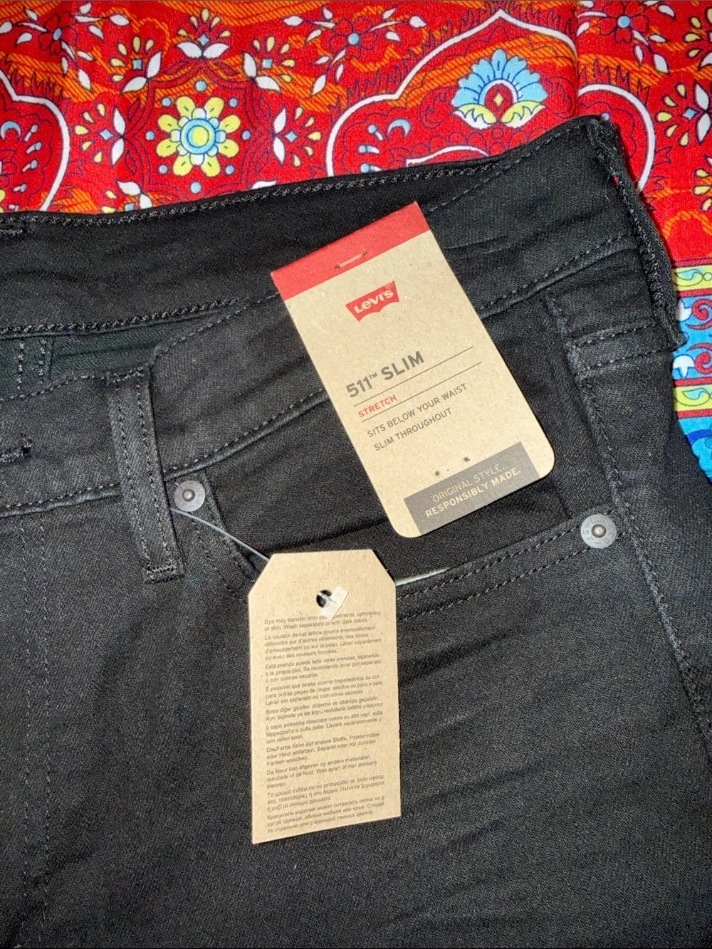 Levi's Black Slim Straight Jeans